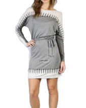 bcbg maxazria Studded Tee Shirt dress Soft jersey Two Tone Belted Gray XS - £12.75 GBP