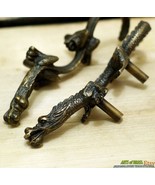 Pair of Solid Brass Chinese Dragon Cabinet Brass Knob Drawer Handle Pull... - $61.27 CAD