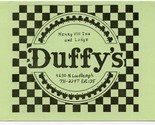 Duffy&#39;s Restaurant &amp; Pub Menu Henry VIII Inn and Lodge Bridgeton Missour... - $21.78