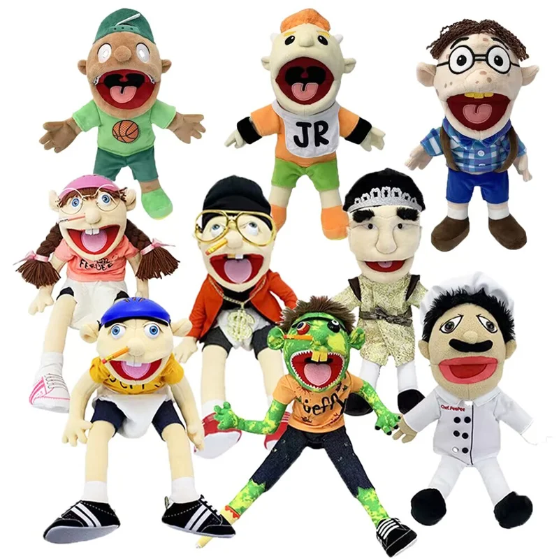 1/2/4pcs Jeffy Hand Puppet Feebee Rapper Zombie Plush Doll Toy Talk Show Muppet - £20.22 GBP+