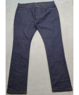 Ben Sherman Jeans Men Blue Denim Solid Slim Fit Mid Rise Straight Leg Fl... - $20.29