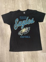 Nfl Team Apparel Philadelphia Eagles Mens Black Football T-SHIRT Mens Medium - £10.43 GBP