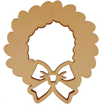 Unfinished Wooden Wreath Shape Cutout DIY Craft 4.75 Inches - $18.99