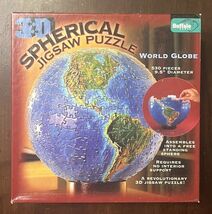 3D Spherical Jigsaw Puzzle World Globe 530 Piece Puzzle Sealed Buffalo G... - $9.11