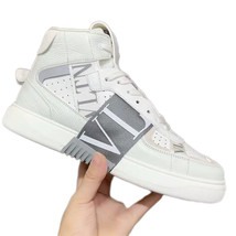 Casual Designer Real Leather Womens Sneakers Fashion Breathable Mens Tennis Shoe - £187.80 GBP