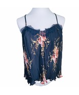 Bishop + Young Blue Floral Accordion Tank Top NWOT Size Small - $414.49 MXN
