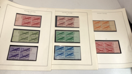 U.S. Air Mail Plate Block Stamps # C25-C31 Mint OG NH Lot of 8 1941-1944 - $988.35 MXN