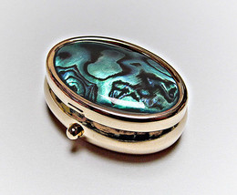 Compact Pill Box Made With Mother Pearl Shell For Pills And Small Jewelry 011 - $21.50