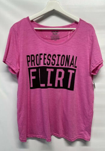 Joe Boxer Beach Casual Pink Tee Split Back Tee Top NEW &quot;Pro Flirt&quot; NEW M, L - $15.41
