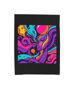 Cosmic Woman of the Night Velveteen Plush Blanket, Psychedelic Graphic A... - $22.30+