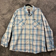 Wrangler Outdoor Shirt Mens 2XL XXL Plaid Regular Fit Button Snap Hiking... - $9.03