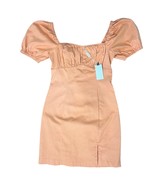 ASTR Peach Papaya Wendy Bodycon Puff Sleeve Smocked Mini Dress size S NE... - $78.80 CAD