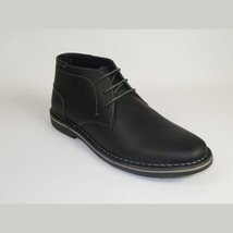 Men's Steve Madden Chuka Boot Soft Leather Lace up Harken Black image 10