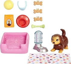 Barbie Pets and Accessories, Interactive Wagging &amp; Nodding Puppy Playset... - £8.55 GBP