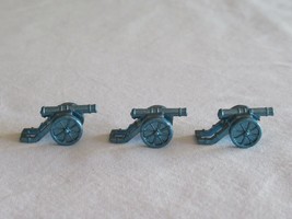 3x Risk 40th Anniversary Edition Board Game Metal Cannon Piece Blue Army Lot - £7.82 GBP