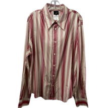 Just Cavalli Silk Striped Button Front Long Sleeve Collared Shirt Size L IT56 - £52.29 GBP