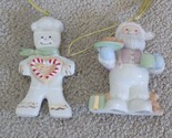 2009 &amp; 2014 Lenox Santa w/Cookies &amp; Gingerbread Man Ornaments--FREE SHIP... - $14.80