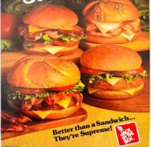1981 Jack In The Box Restaurant Advertisement Vintage Fast Food Hamburge... - $35.14 CAD