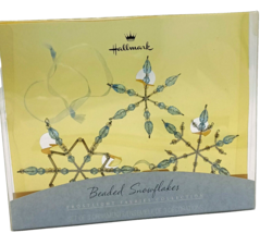 VTG 2001 Hallmark Beaded Snowflakes Frostlight Faeries Collection 3 Ornament Box - £4.94 GBP