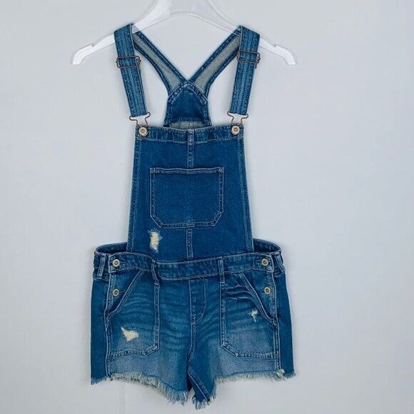 Primary image for Hollister Womens Small S Boyfriend Overall Shorts Shortalls