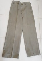 Vintage Ralph Lauren Buckle Back Brushed Cotton Pants Green Women&#39;s Size 6 - £47.81 GBP