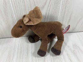 Douglas Cuddle Toy 2018 moose small plush brown beanbag reindeer #4003 - $3.95