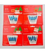 Noma Push-in mini lite 20 Replacement Light Bulbs Blue 4 Packs VTG 3.5v-4v - £13.23 GBP