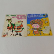 Mr Pickwick Two Vintage Children Records Rudolph Reindeer Deck Halls Drummer Boy - £15.46 GBP