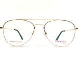 Flexure Eyeglasses Frames FX112 Gold Shiny Round Full Wire Rim 53-17-140 - $46.59