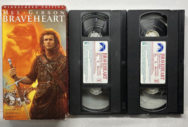 1995 Braveheart VHS Mel Gibson Patrick McGoohan 2 Tapes Tested Widescreen - $3.99