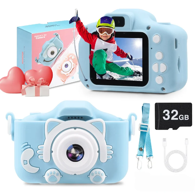 Mini Kids Camera Funny Cartoon Toy 1080P HD Video Digital Toys Camera for Girls - £26.54 GBP+