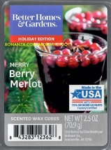 Merry Berry Merlot Better Homes and Gardens Scented Wax Cubes Tarts Melts - £2.93 GBP