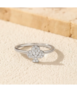Delicate 925 Sterling Silver Charming Moissanite Clubs Elegant Ring (Siz... - $39.99
