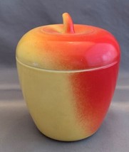 Hazel Atlas Orange Yellow Apple Jam Jelly Jar Milk Glass 4&quot; Tall Bright Shiny - £3.96 GBP