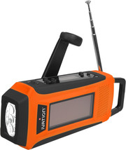 Ivation Solar Crank NOAA Weather Emergency Radio, LED Flashlight, Phone Charger - £22.27 GBP