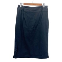 Tulle Los Angeles Womens Large Linen Blend Pencil Skirt Career Black Pre... - £11.58 GBP