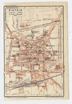 1927 Original Vintage City Map Of Pistoia / Tuscany / Italy - £16.84 GBP
