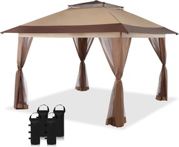 CROWN SHADES 13x13 Canopy Pop up Gazebo Canopy, Patented One Push Tent Canopy - £200.54 GBP