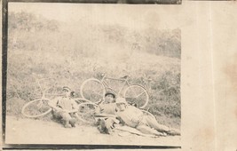 3 Identified Cyclists-Bicycles-Miller-Burch-Northrup ~1910s Real Photo Postca... - £8.47 GBP