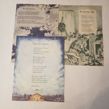 3 Poems on paper, Winter Christmas Themes/Backgrounds - $17.81