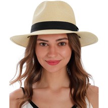 Simplicity Womens Beach Hat Men Sun Hat for Women Fedora Hats for Summer Hats fo - £33.68 GBP
