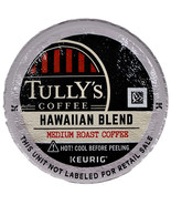 Tully’s Hawaiian Blend Coffee, Extra Bold Medium Keurig K-Cup Pods 66ct ... - $40.60 CAD