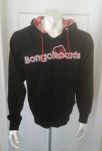 Bongoboards Hoodie Men&#39;s Black Long Sleeve Spell Out Hooded Sweatshirt S... - $7.92