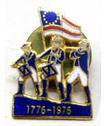 Spirit &#39;76 Pin Gold 1 in American Flag Patriotic Drummer Piper Clutch Ba... - $22.76