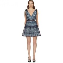 Self Portrait Tiered Circle Floral Lace Mini Dress Size 10 NWT - £112.88 GBP