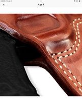 Fits FN FNX 45 Tactical 5.3”BBL Threaded Barrel Leather Belt Holster #1314# RH image 4