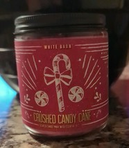 Bath &amp; Body Works White Barn  Crushed Candy Cane Single Wick Candle - €7,91 EUR