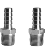 Stainless Steel 3/8&quot; Hose Barb to 3/4&quot; Male NPT Home Brew Fitting Water ... - $350.11 MXN