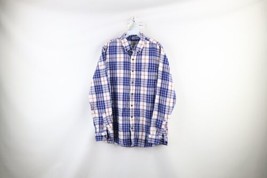 Vintage LL Bean Mens Large Tall Distressed Slim Fit Flannel Button Shirt... - $34.60