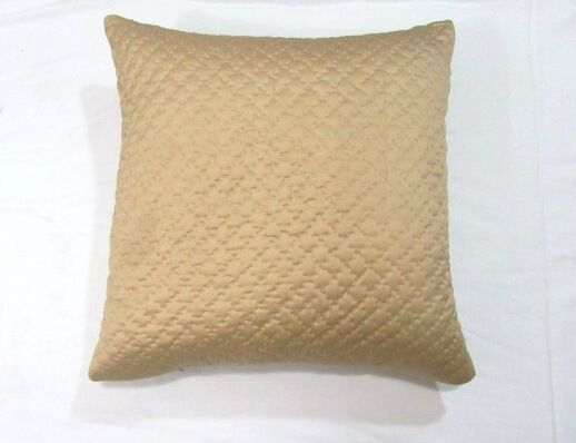 Pottery Barn Pick-Stitch Gold Silk Quilted 20-inch Square Decorative Pillow - $52.00